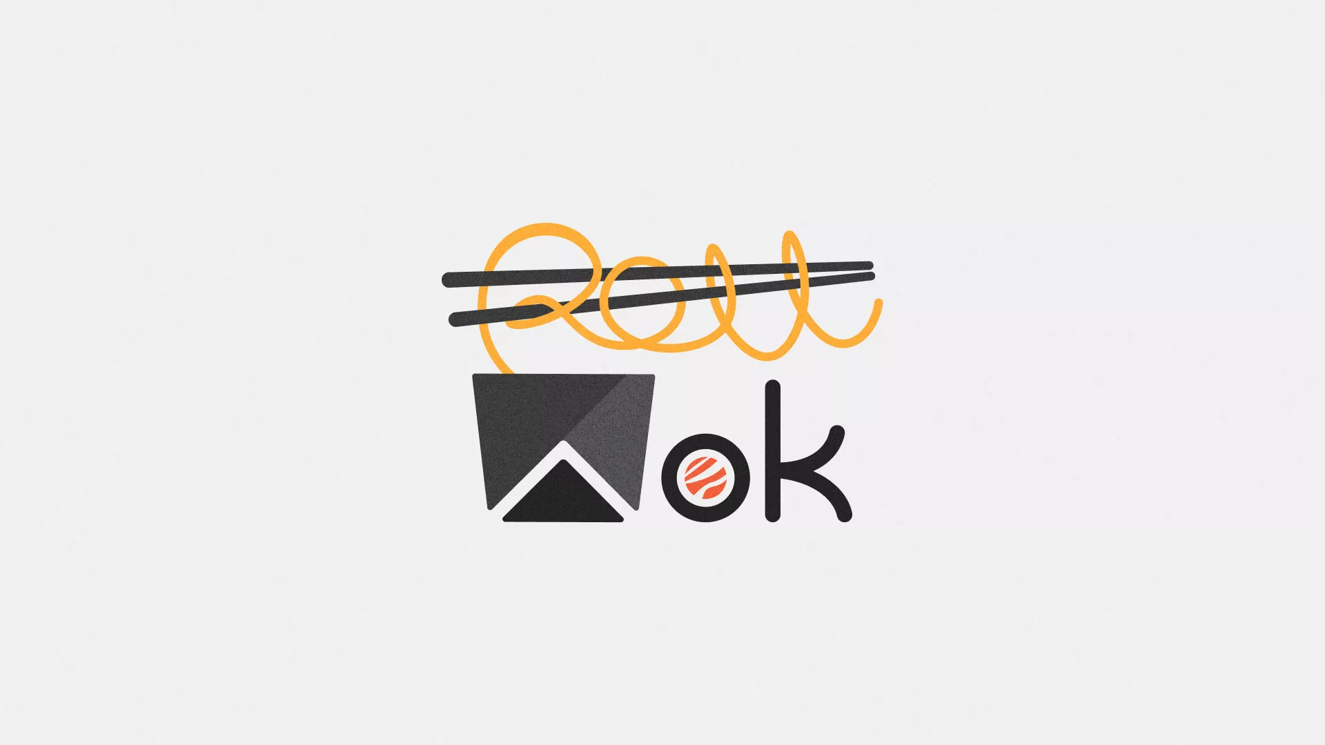Разработка логотипа суши-бара «Roll Wok Club» в Глазове